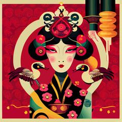 background with Chinese New Year concept