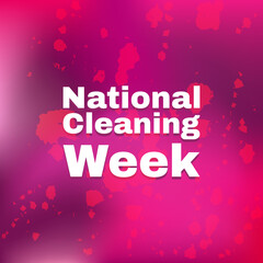 Vector illustration on the theme of 
National Cleaning Week