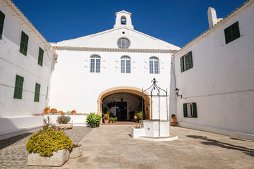 Fototapeta na wymiar sanctuary of the Virgen del Toro, top of Monte Toro, Mercadal, Menorca, Balearic Islands, Spain