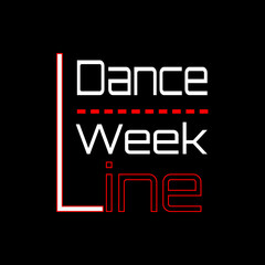 Line Dance Week. Suitable for greeting card poster and banner