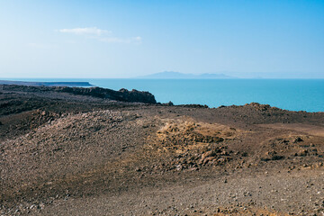 Scenic view of Lake Turkana seen from El Molo Village in Loiyangalani, Kenya