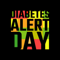 Vector illustration on the theme of Diabetes Alert Day, is a one-day wake-up call that focuses on the seriousness of diabetes and the importance of understanding your risk. observed each year in March