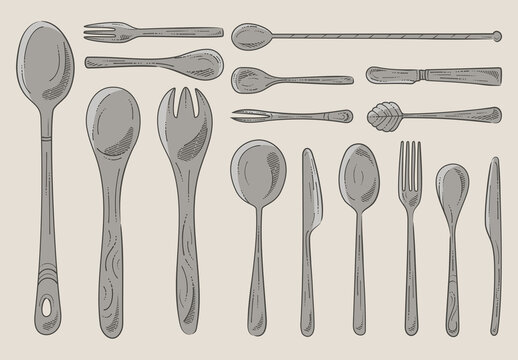 Silverware Cutlery Illustrations
