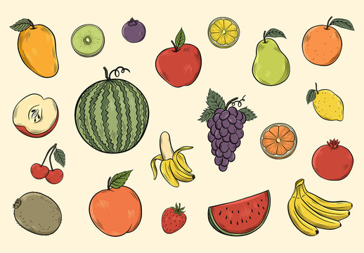 Fruit Clipart Illustrations