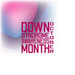 Down Syndrome Awareness Month. Suitable for greeting card poster and banner