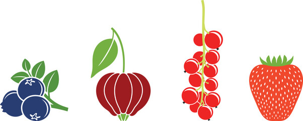 Berry logo. Isolated berry on white background © oleg7799