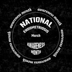 Vector illustration on the theme of National Endometriosis awareness month of March.