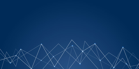 Abstract blue gradient background with lines. Vector illustration