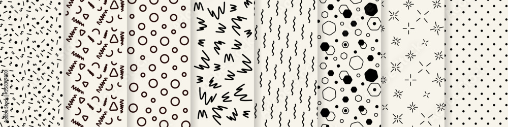 Poster set of geometric abstract background. decorative background collection