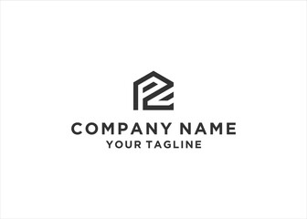 Fototapeta premium letter CP P C Line Home Real Estate Logo design vector