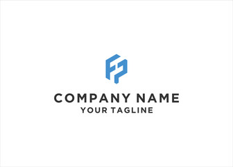Alphabet letters Initials Monogram logo FP PF F P