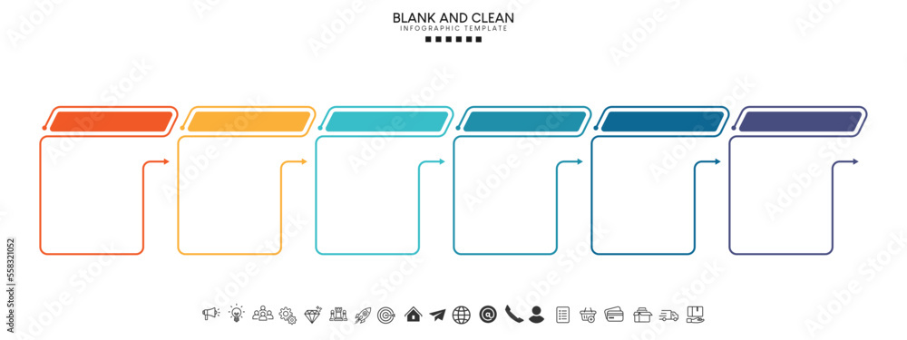 Poster blank and clean. steps business data visualization timeline process infographic template design