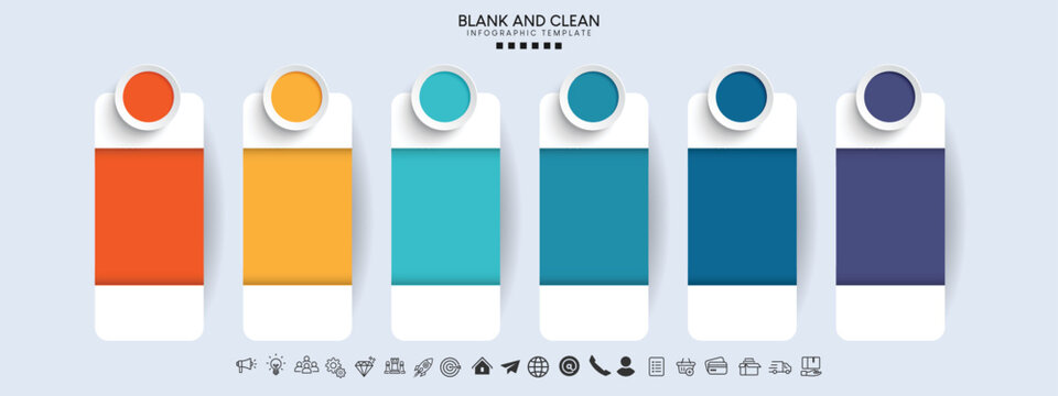 Blank and clean. Steps business data visualization timeline process infographic template design