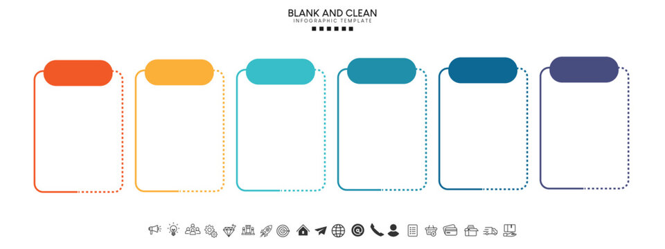 Blank and clean. Steps business data visualization timeline process infographic template design