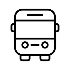 Illustration vector graphic icon of School Bus. Line style icon. Vector illustration isolated on white background. Perfect for website or application design.