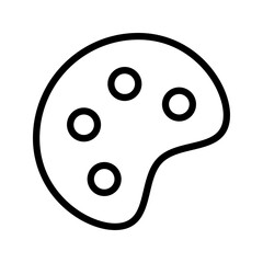 Illustration vector graphic icon of Palette. Line style icon. Vector illustration isolated on white background. Perfect for website or application design.