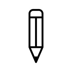 Illustration vector graphic icon of Pencil. Line style icon. Vector illustration isolated on white background. Perfect for website or application design.