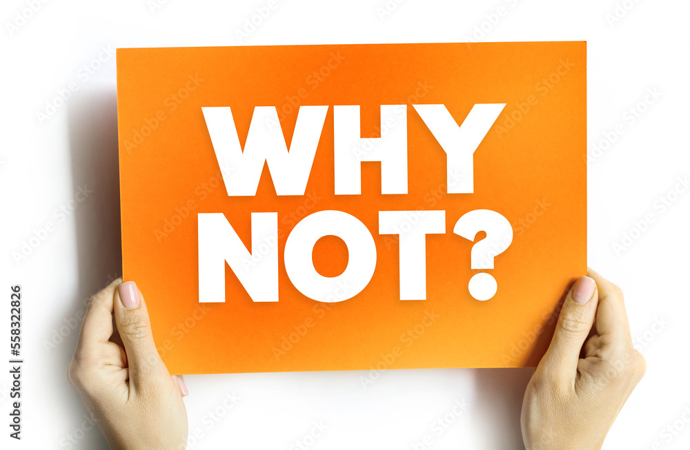 Poster why not question text quote, concept background