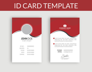 ID Card Template | Office Id card | Employee Id card for your company,simple employee business name card template vector