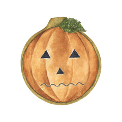 Halloween cookie. Watercolor illustration.