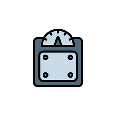 weight scale vector icon. medicine icon color outline style. perfect use for logo, presentation, website, and more. simple modern icon design filled line style