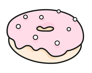 Różowy donut ilustracja
