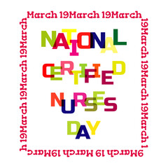 National Certified Nurses Day. Suitable for greeting card poster and banner
