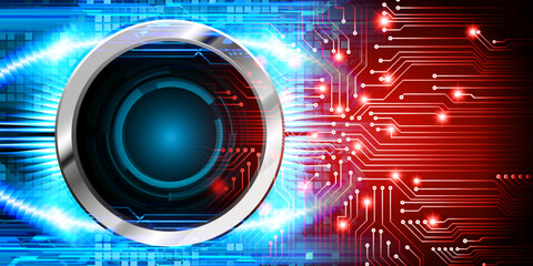 eye cyber circuit future technology concept background