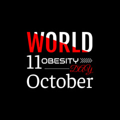 Vector illustration of World Obesity Day celebration on October 11th