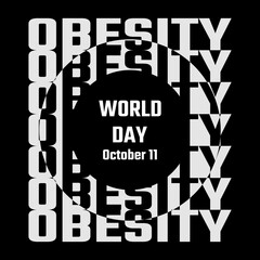 Vector illustration on the theme of World Obesity day observed each year on October 11 across the globe.