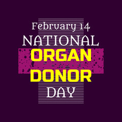 National Organ Donor Day. Suitable for greeting card poster and banner