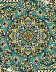Colored mandala art, 3d mandala painting, ornamental background