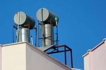 Solar water heating system on the rooftops