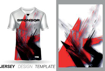 Soccer jersey design for sublimation.abstract mordern sports jersey design template