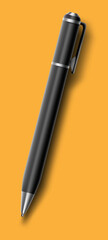 Vector. Layout. Black ballpoint pen. Vector illustration isolated on white background.