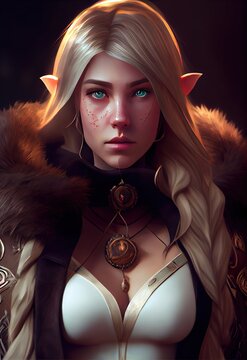 Elf druid woman - generative ai