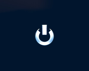 Start button on black background