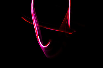 Light art painting in photography using a lamp for painting . Simple and modern poster background design