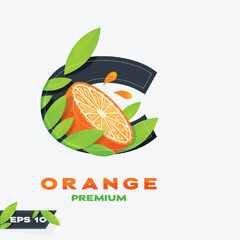 Alphabet C Orange Fruit Edition