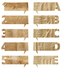 alphabet letters number paper and paper banners.