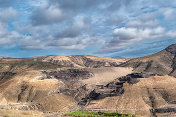 Pico Zarza road behind Morro Jable on Fuerteventura,  Spain
