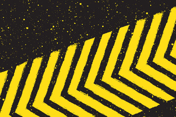 Caution warning grunge style yellow and black stripes background