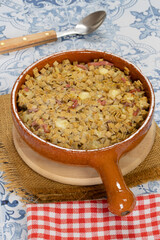 plat de croziflette en gros plan