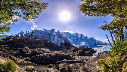 Panoramica Glacial Perito Moreno - obrazy, fototapety, plakaty
