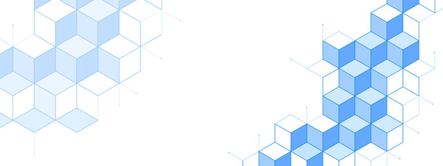 Tridimensional blocks pattern background with copy space