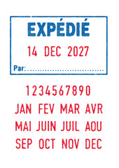 Tampon expédié avec les dates modifiables en vectoriel - 558337821