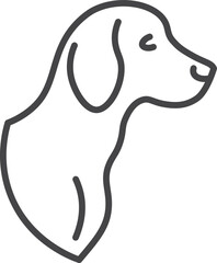 Dog line icon. Animal head drawing. Pet logo