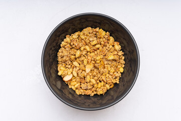 Cereal with various grains in a bowl