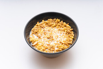 Cereal with various grains in a bowl