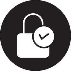 padlock glyph icon